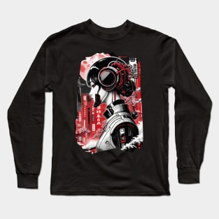 Futuristic Japanese Style Girl - Cyberpunk Long Sleeve T-Shirt